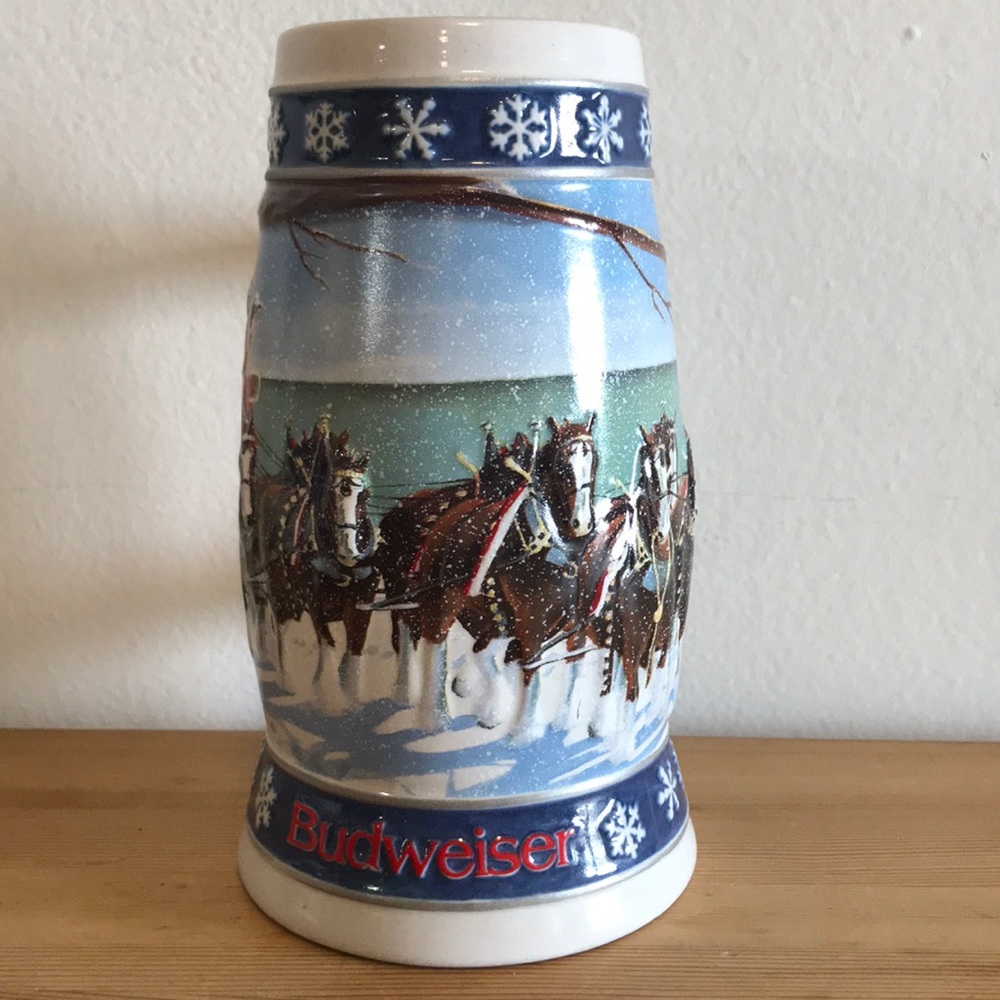 Budweiser Collector Holiday Stein, 1995